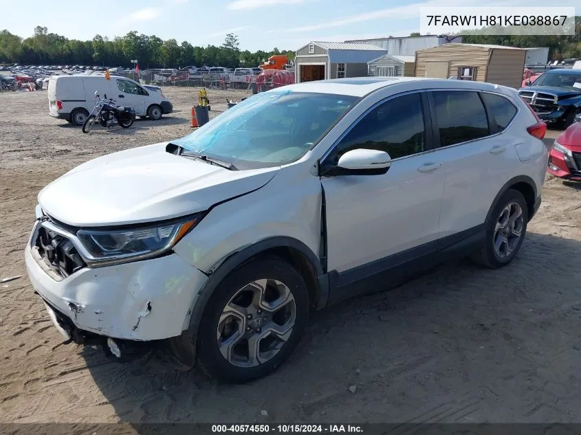 2019 Honda Cr-V Ex-L VIN: 7FARW1H81KE038867 Lot: 40574550