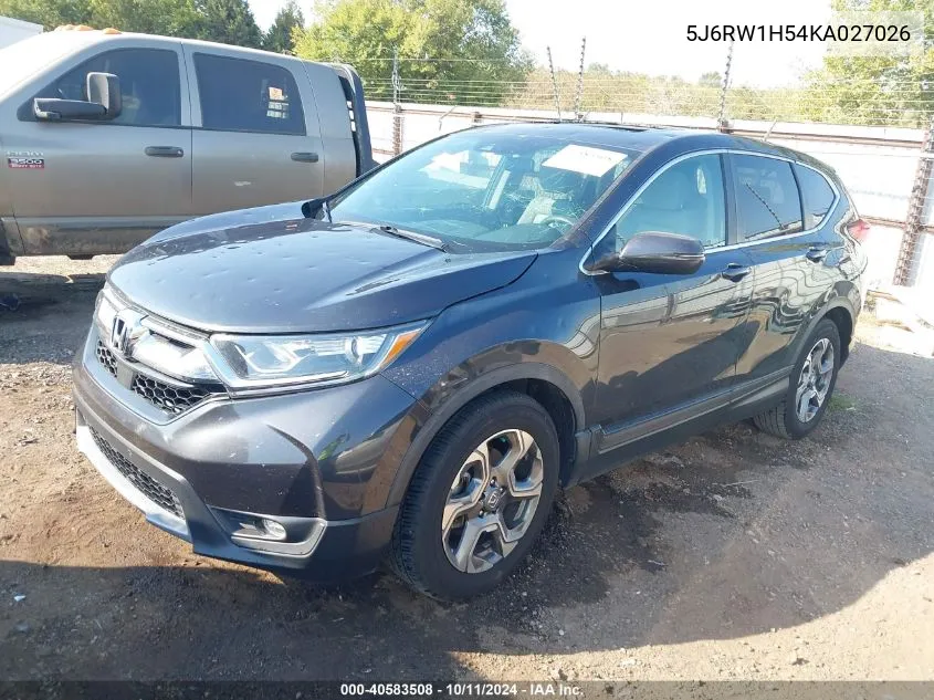 2019 Honda Cr-V Ex VIN: 5J6RW1H54KA027026 Lot: 40583508