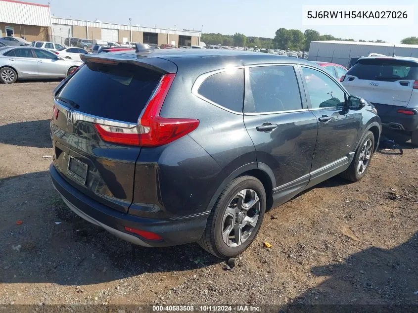 2019 Honda Cr-V Ex VIN: 5J6RW1H54KA027026 Lot: 40583508