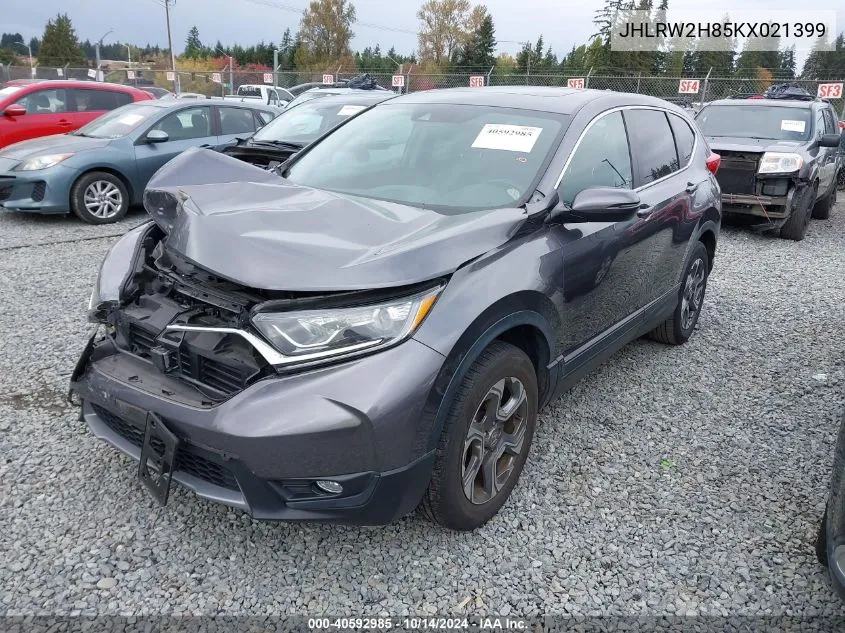 2019 Honda Cr-V Ex-L VIN: JHLRW2H85KX021399 Lot: 40592985