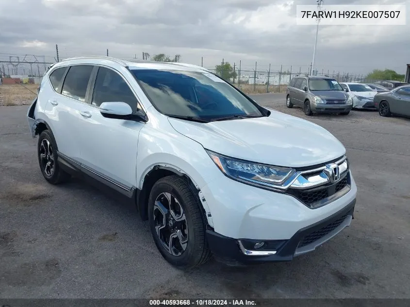 2019 Honda Cr-V Touring VIN: 7FARW1H92KE007507 Lot: 40593668