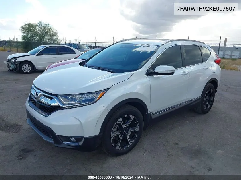 2019 Honda Cr-V Touring VIN: 7FARW1H92KE007507 Lot: 40593668