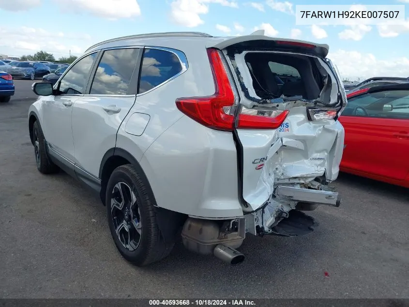 2019 Honda Cr-V Touring VIN: 7FARW1H92KE007507 Lot: 40593668