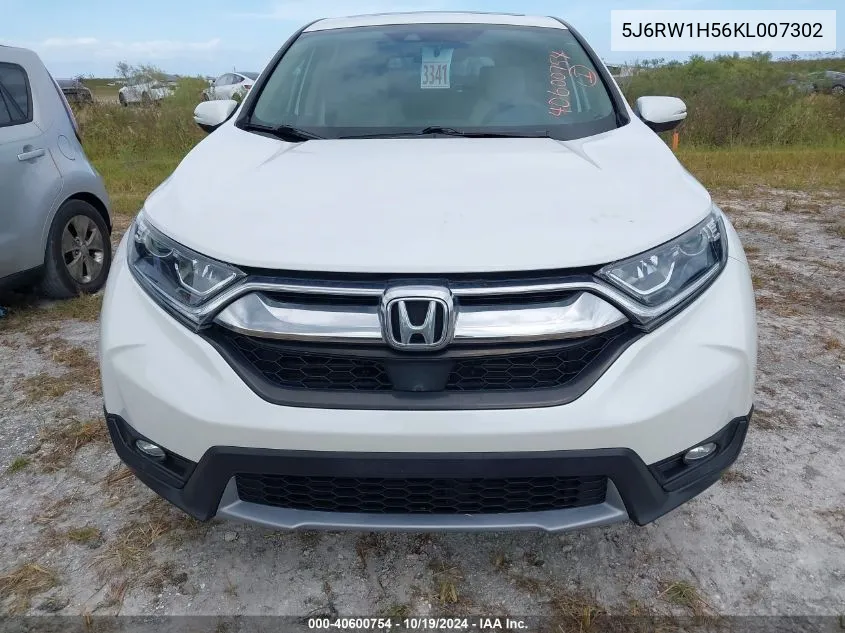 2019 Honda Cr-V Ex VIN: 5J6RW1H56KL007302 Lot: 40600754