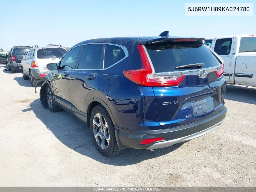 2019 Honda Cr-V Ex-L VIN: 5J6RW1H89KA024780 Lot: 40604392