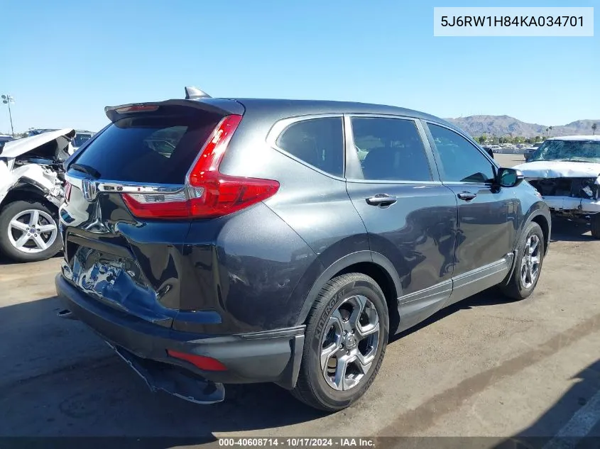 2019 Honda Cr-V Ex-L VIN: 5J6RW1H84KA034701 Lot: 40608714