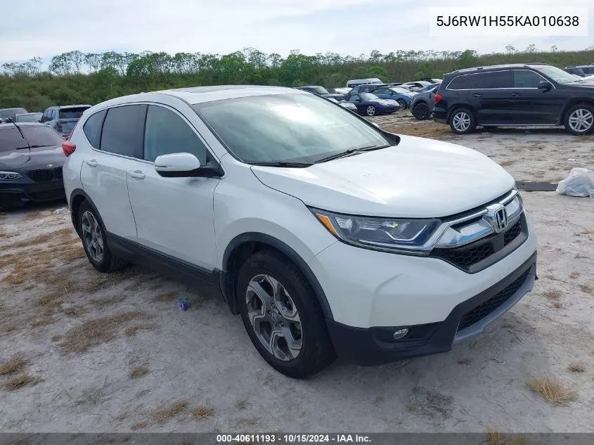 2019 Honda Cr-V Ex VIN: 5J6RW1H55KA010638 Lot: 40611193