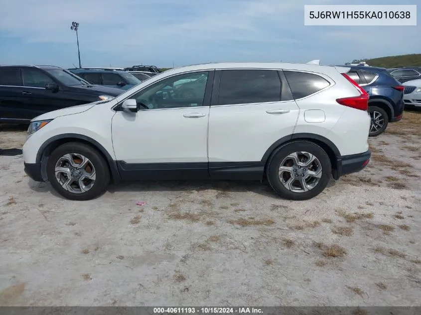 2019 Honda Cr-V Ex VIN: 5J6RW1H55KA010638 Lot: 40611193