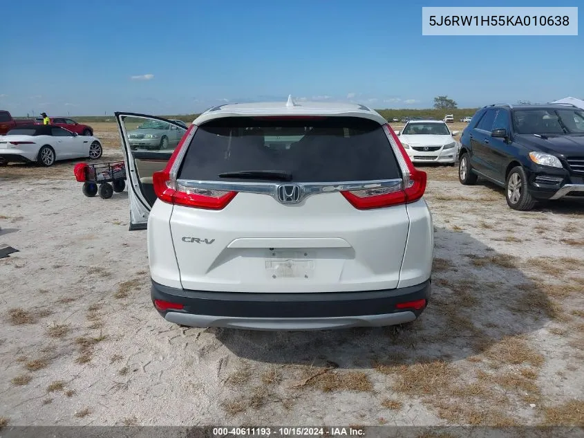 2019 Honda Cr-V Ex VIN: 5J6RW1H55KA010638 Lot: 40611193