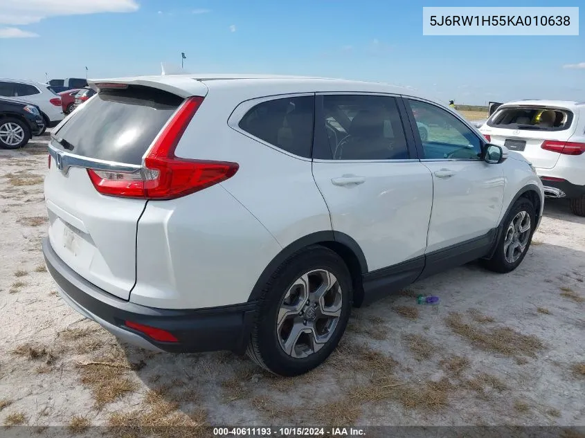 2019 Honda Cr-V Ex VIN: 5J6RW1H55KA010638 Lot: 40611193