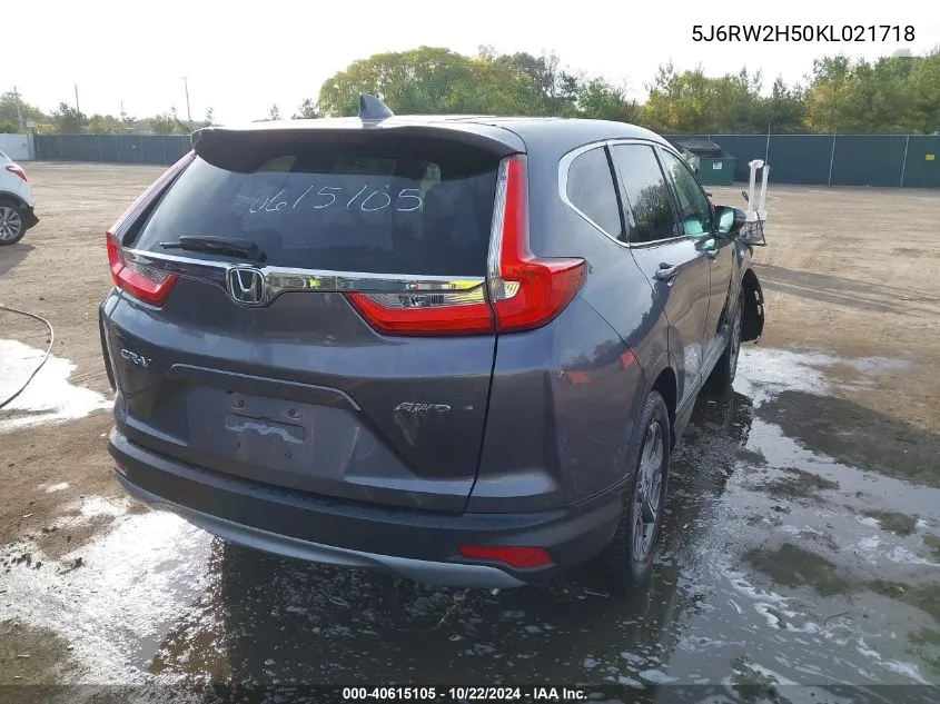 2019 Honda Cr-V Ex VIN: 5J6RW2H50KL021718 Lot: 40615105