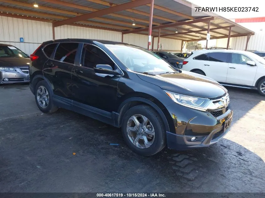 2019 Honda Cr-V Ex-L VIN: 7FARW1H85KE023742 Lot: 40617519