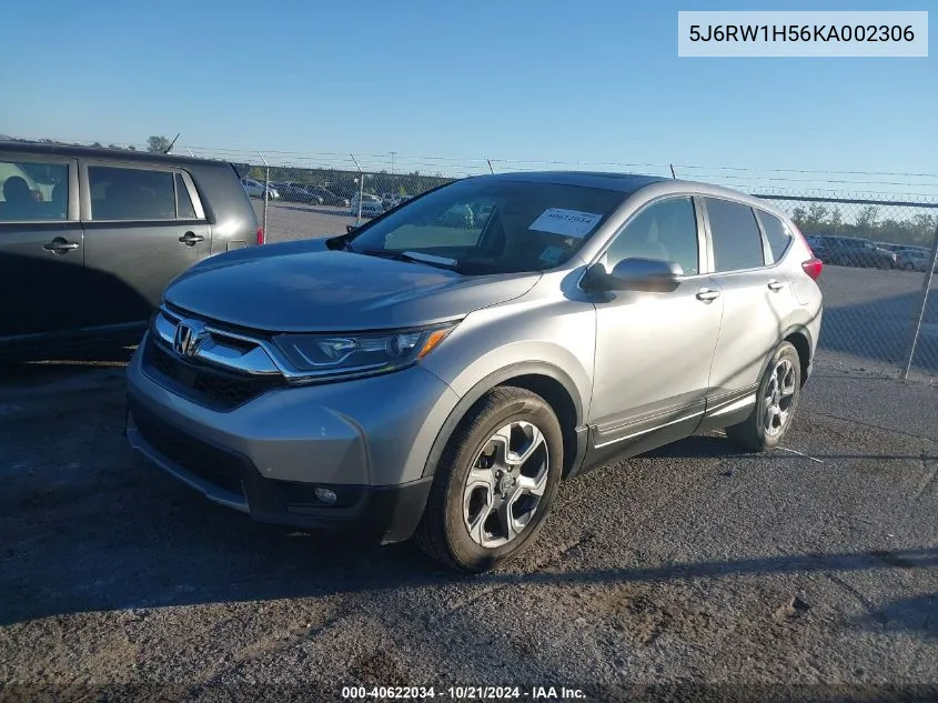 2019 Honda Cr-V Ex VIN: 5J6RW1H56KA002306 Lot: 40622034