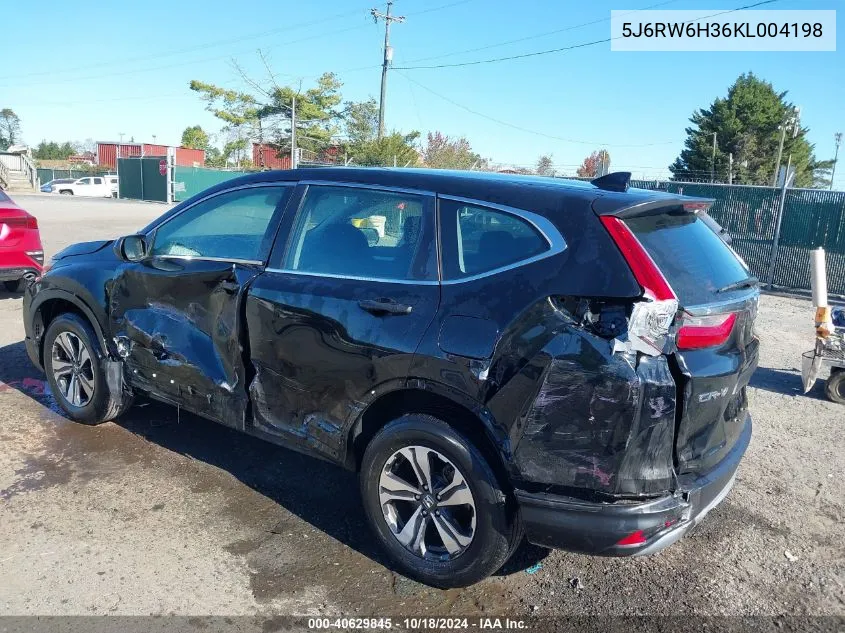 2019 Honda Cr-V Lx VIN: 5J6RW6H36KL004198 Lot: 40629845