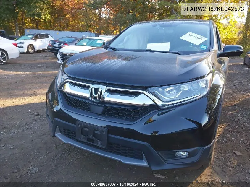 2019 Honda Cr-V Ex-L VIN: 7FARW2H87KE042573 Lot: 40637087