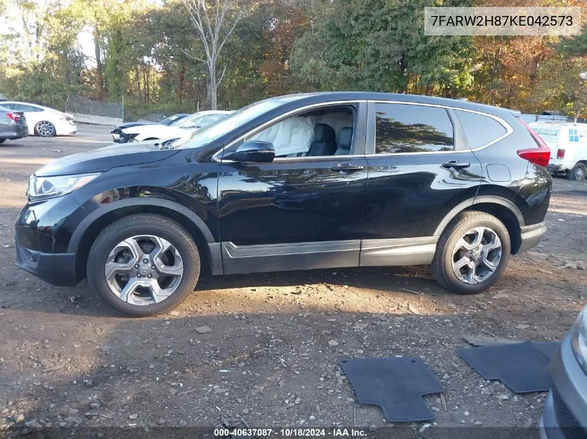 2019 Honda Cr-V Ex-L VIN: 7FARW2H87KE042573 Lot: 40637087