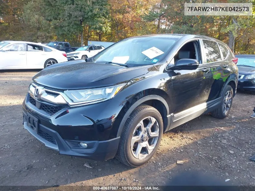 2019 Honda Cr-V Ex-L VIN: 7FARW2H87KE042573 Lot: 40637087