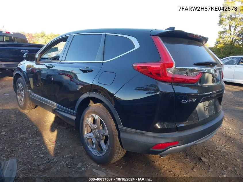 2019 Honda Cr-V Ex-L VIN: 7FARW2H87KE042573 Lot: 40637087