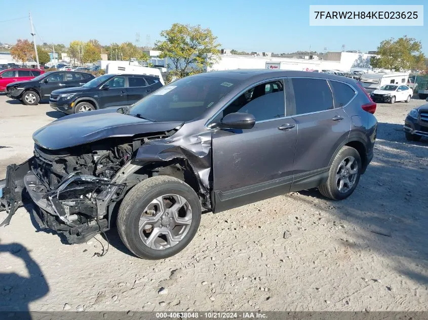 2019 Honda Cr-V Exl VIN: 7FARW2H84KE023625 Lot: 40638048