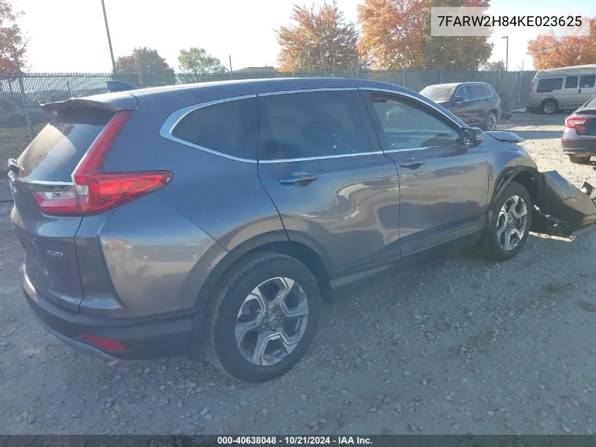 2019 Honda Cr-V Exl VIN: 7FARW2H84KE023625 Lot: 40638048