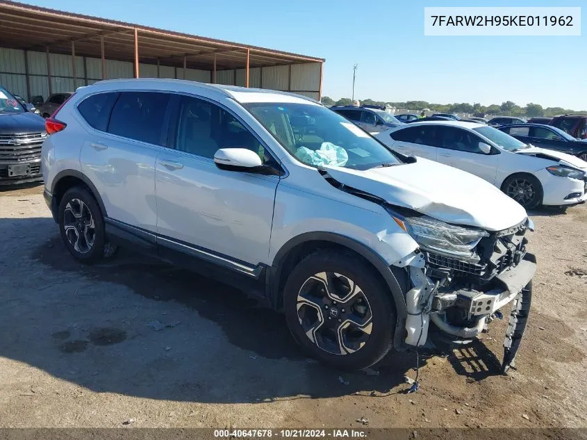 2019 Honda Cr-V Touring VIN: 7FARW2H95KE011962 Lot: 40647678