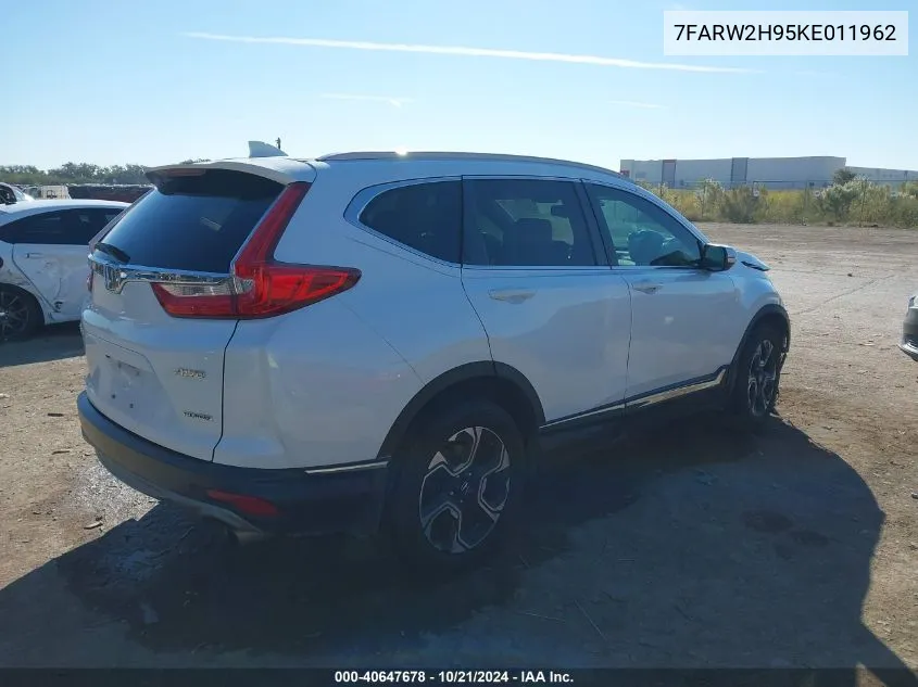 2019 Honda Cr-V Touring VIN: 7FARW2H95KE011962 Lot: 40647678