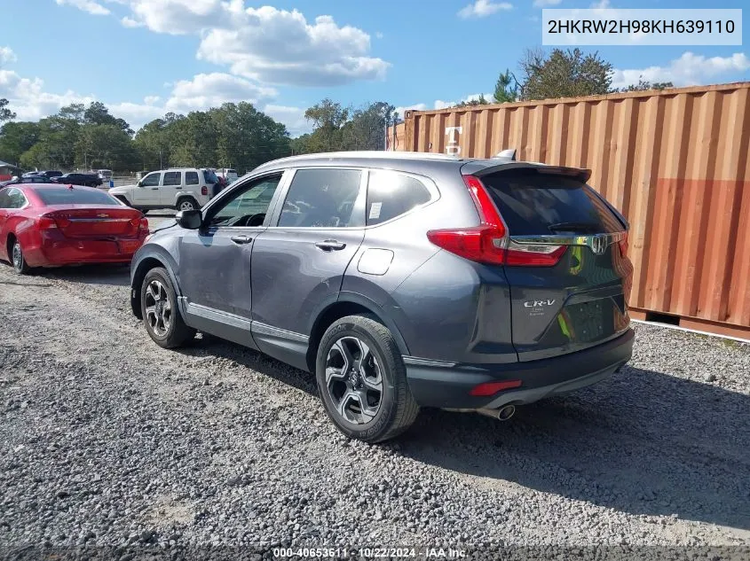 2019 Honda Cr-V Touring VIN: 2HKRW2H98KH639110 Lot: 40653611