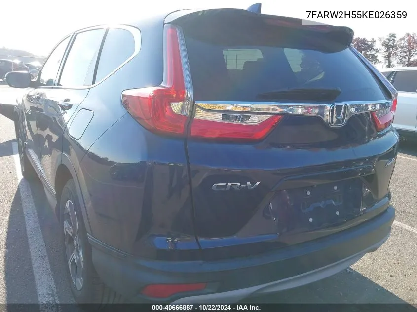 2019 Honda Cr-V Ex VIN: 7FARW2H55KE026359 Lot: 40666887