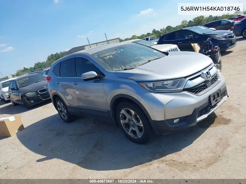 2019 Honda Cr-V Ex VIN: 5J6RW1H54KA018746 Lot: 40673697