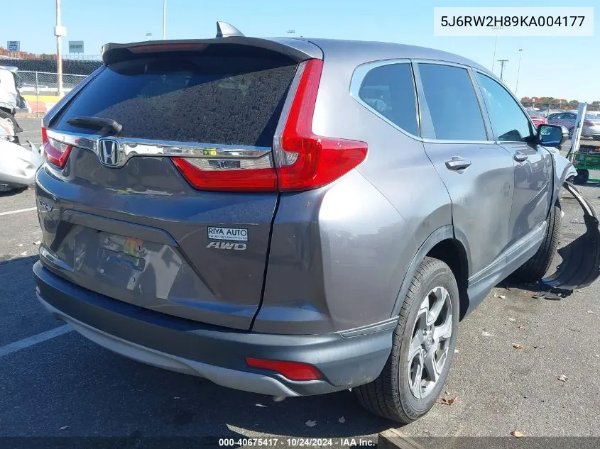 2019 Honda Cr-V Ex-L VIN: 5J6RW2H89KA004177 Lot: 40675417