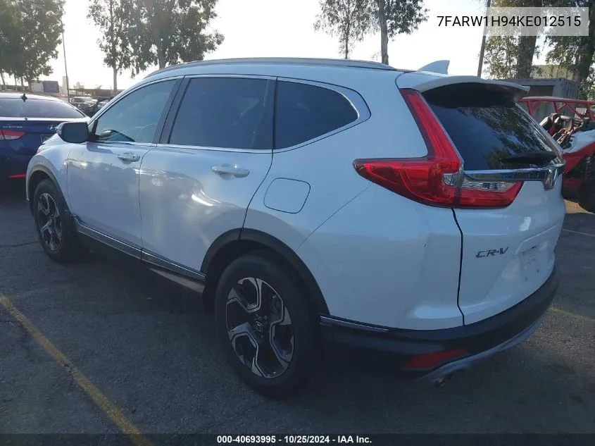 2019 Honda Cr-V Touring VIN: 7FARW1H94KE012515 Lot: 40693995