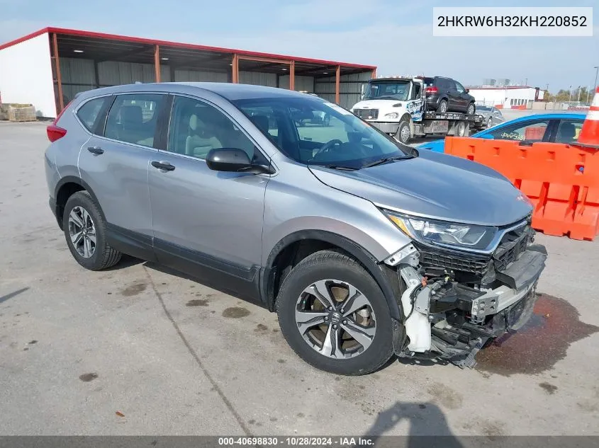 2HKRW6H32KH220852 2019 Honda Cr-V Lx