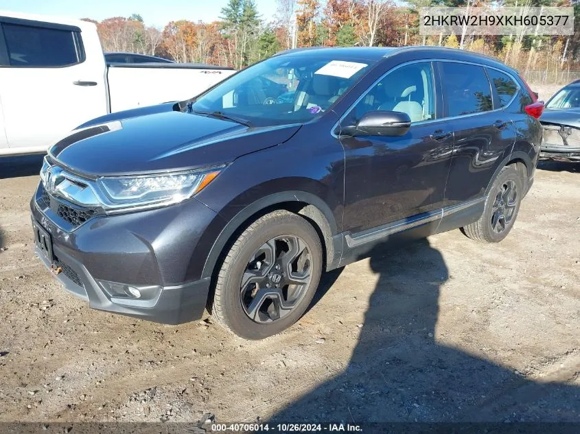 2019 Honda Cr-V Touring VIN: 2HKRW2H9XKH605377 Lot: 40706014