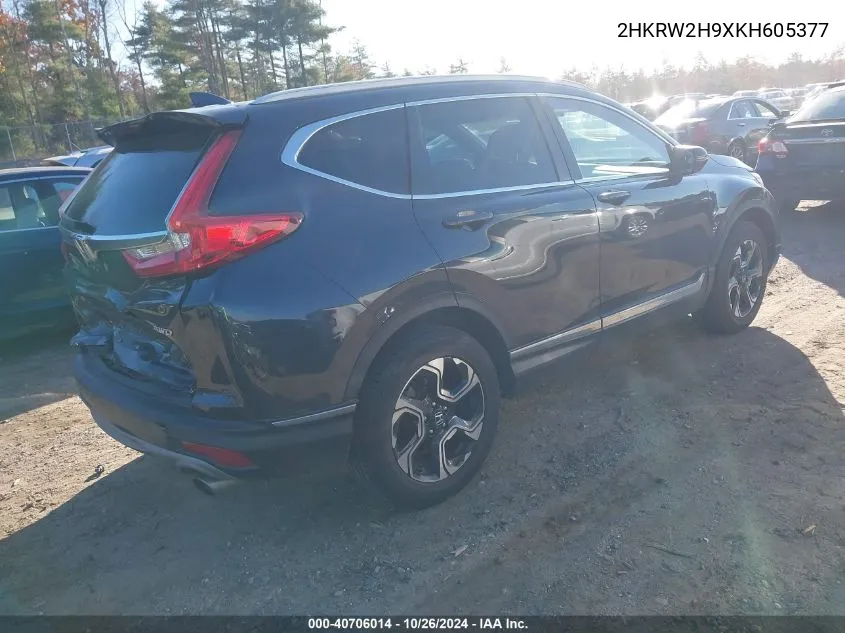 2019 Honda Cr-V Touring VIN: 2HKRW2H9XKH605377 Lot: 40706014