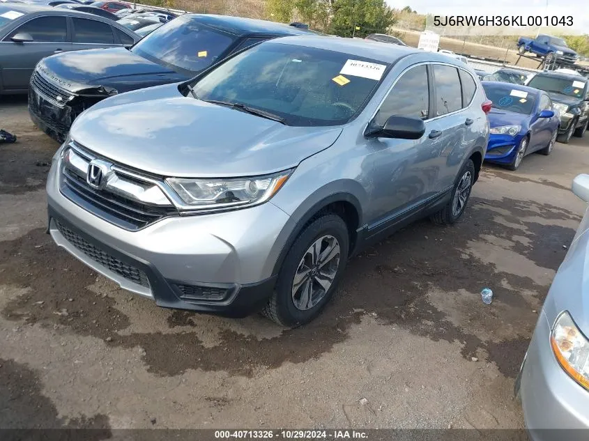 2019 Honda Cr-V Lx VIN: 5J6RW6H36KL001043 Lot: 40713326