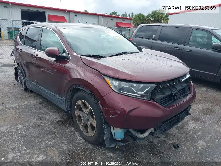 2019 Honda Cr-V Ex VIN: 7FARW1H50KE025369 Lot: 40715449