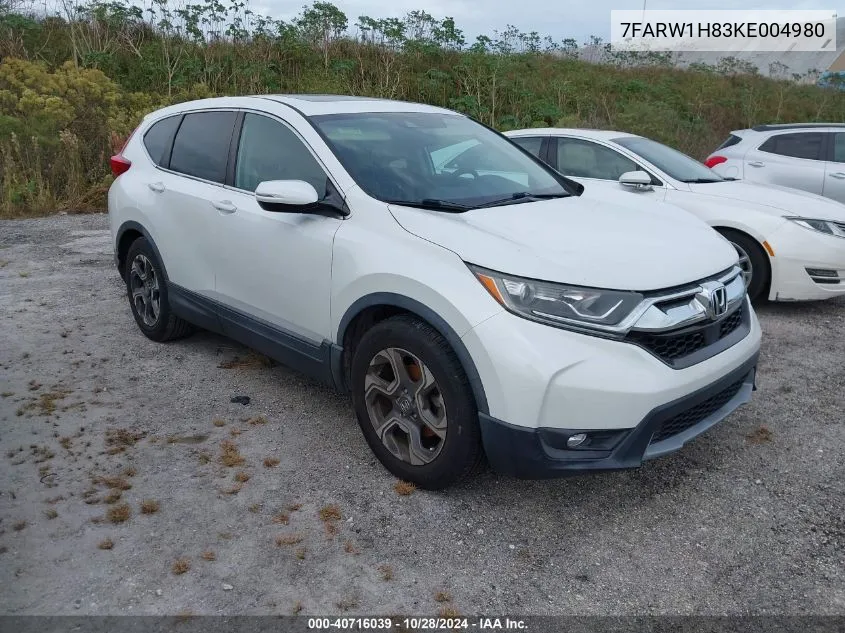 7FARW1H83KE004980 2019 Honda Cr-V Ex-L