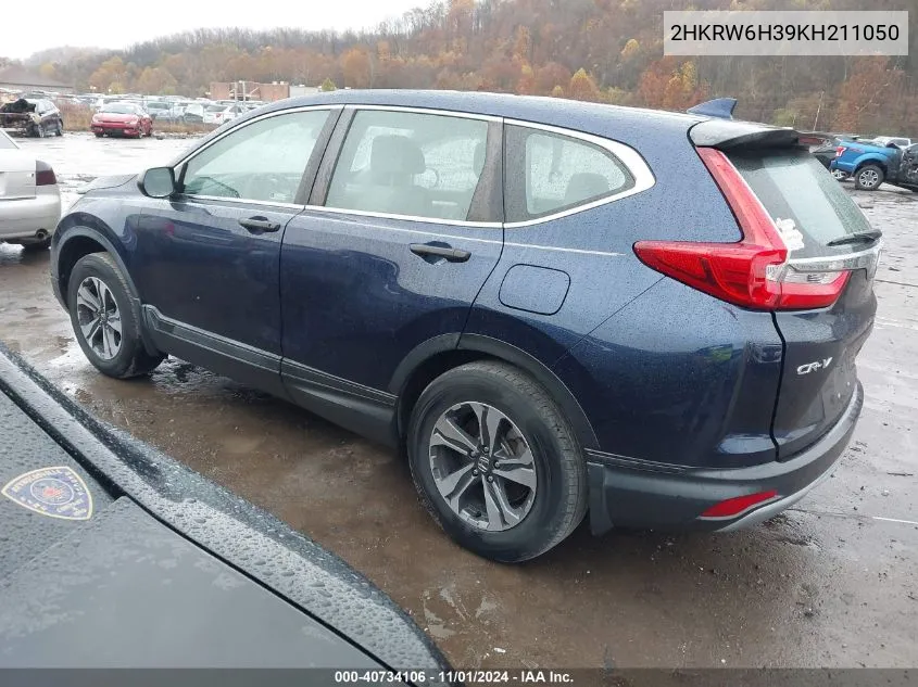 2019 Honda Cr-V Lx VIN: 2HKRW6H39KH211050 Lot: 40734106