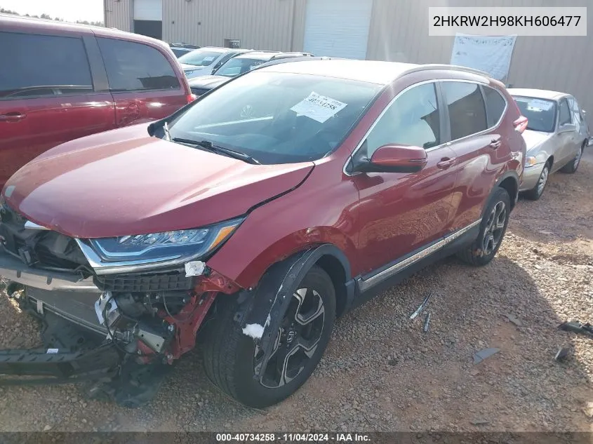 2019 Honda Cr-V Touring VIN: 2HKRW2H98KH606477 Lot: 40734258