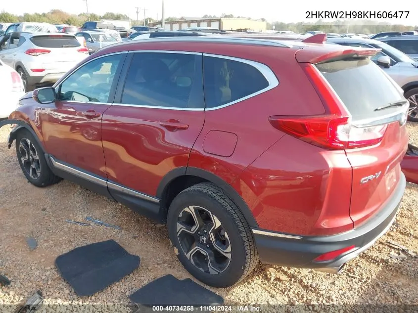 2019 Honda Cr-V Touring VIN: 2HKRW2H98KH606477 Lot: 40734258