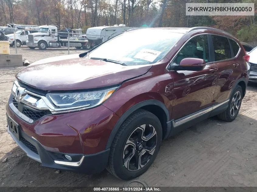 2019 Honda Cr-V Touring VIN: 2HKRW2H98KH600050 Lot: 40735865