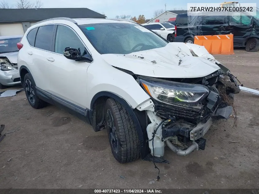 2019 Honda Cr-V Touring VIN: 7FARW2H97KE005242 Lot: 40737423