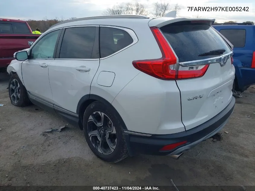 2019 Honda Cr-V Touring VIN: 7FARW2H97KE005242 Lot: 40737423