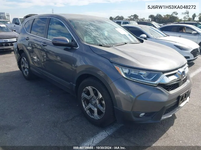 2019 Honda Cr-V Ex VIN: 5J6RW1H53KA048272 Lot: 40739855