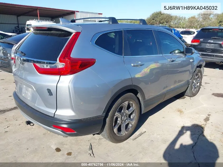 2019 Honda Cr-V Ex-L VIN: 5J6RW1H89KA045032 Lot: 40762756