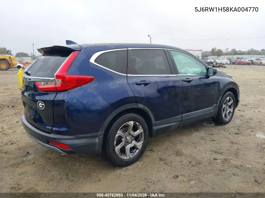 2019 Honda Cr-V Ex VIN: 5J6RW1H58KA004770 Lot: 40762993