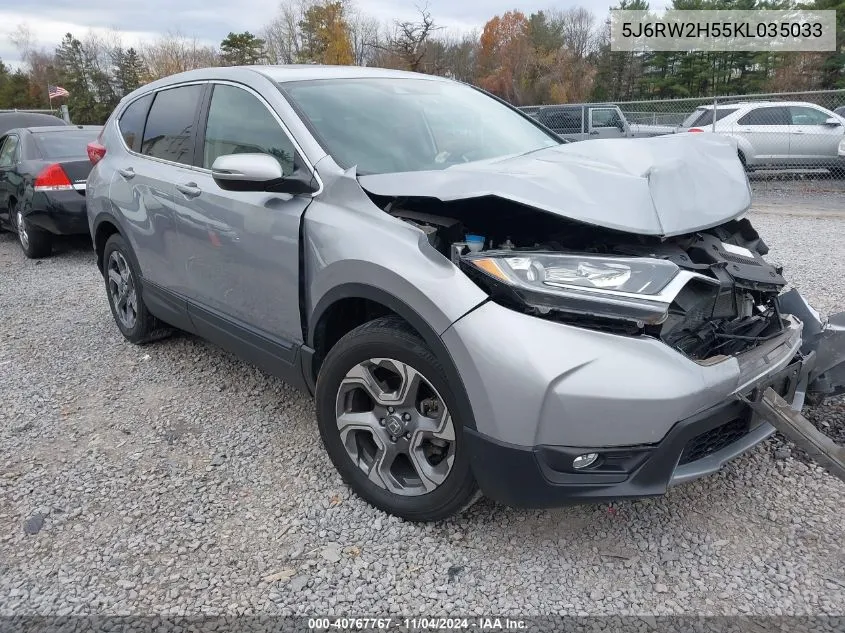 2019 Honda Cr-V Ex VIN: 5J6RW2H55KL035033 Lot: 40767767