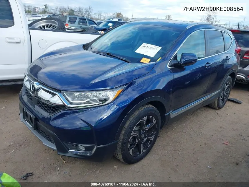 2019 Honda Cr-V Touring VIN: 7FARW2H90KE008564 Lot: 40769187