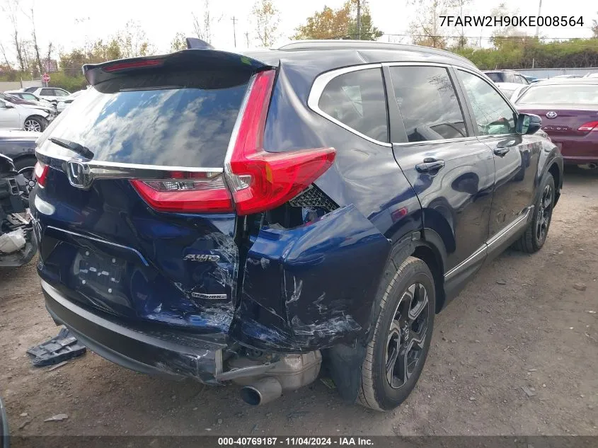 2019 Honda Cr-V Touring VIN: 7FARW2H90KE008564 Lot: 40769187