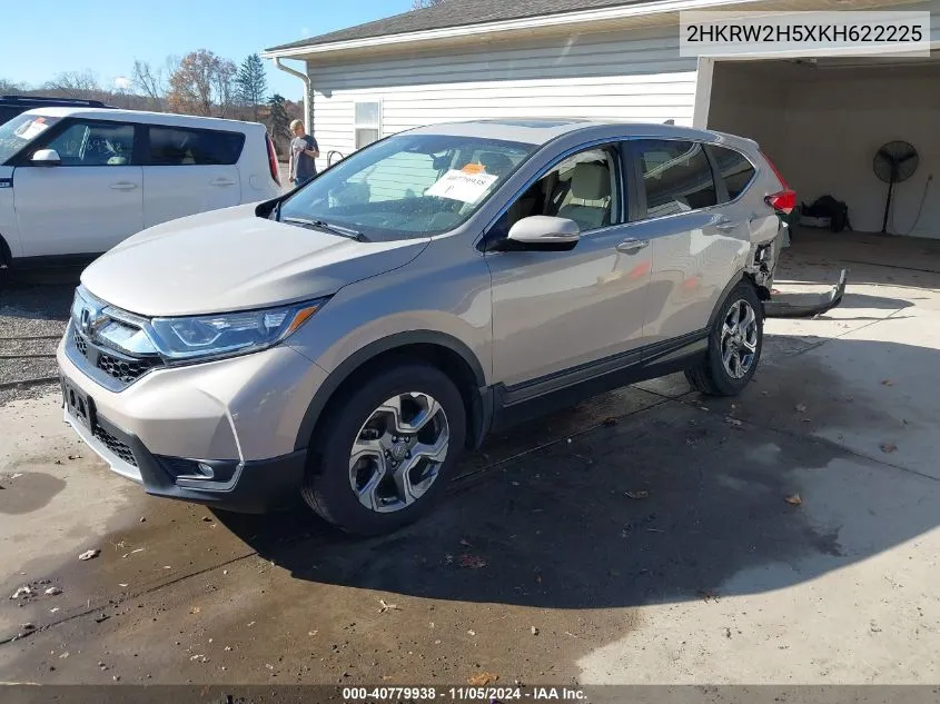 2019 Honda Cr-V Ex VIN: 2HKRW2H5XKH622225 Lot: 40779938